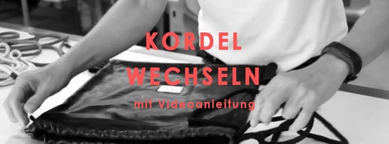 Turnbeutel Kordel einziehen, Wunschleder