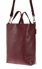 Crossbody Bag | Shopper | Shopping Bag | Echtleder | Rindnappa | dunkles rot | Wunschleder