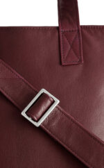 Crossbody Bag | Shopper | Shopping Bag | Echtleder | Rindnappa | dunkles rot | Wunschleder