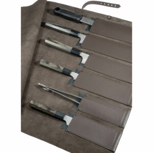 Rolltasche für Messer Leder | Messertasche Rindleder | Messeraufbewahrung | Wunschleder