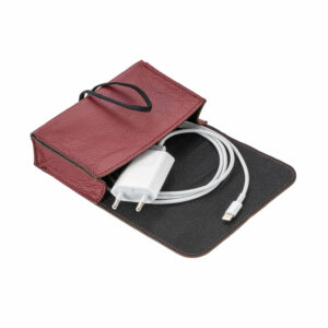 Netzteil Aufbewahrungtasche Rindleder | Ladekabel Tasche Leder | Transporttasche Ladekabel | Wunschleder
