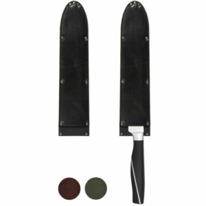 Klingenschutz für Messer | Leder und Kevlar | Messerschutz | schwarz, braun | Wunschleder