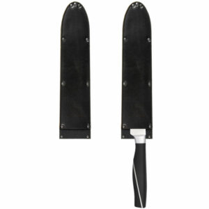 Klingenschutz für Messer | Leder und Kevlar | Messerschutz | schwarz, braun | Wunschleder