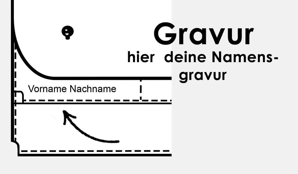 Gestalte deine Tasche mit einer individuellen Gravur