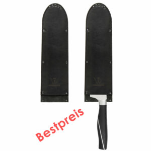 Klingenschutz für Messer | Echtleder | Messerscheide | schwarz, | Wunschleder