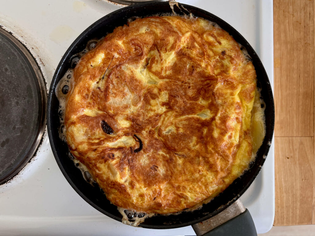 Tortilla de Patatas wenden 