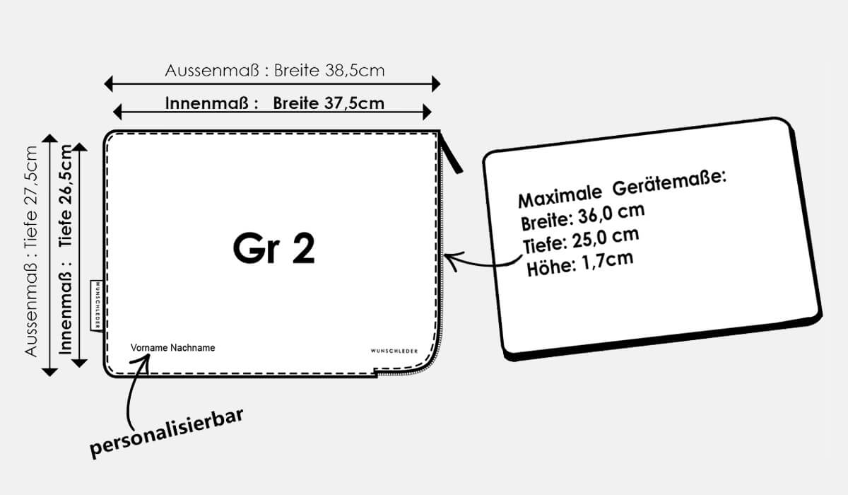 Welche Maße hat Größe 2?
