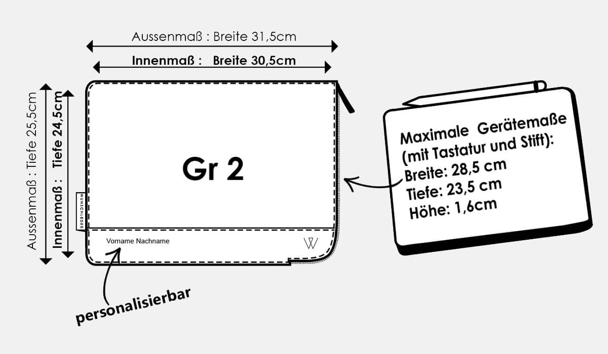 Welche Maße hat Größe 2?