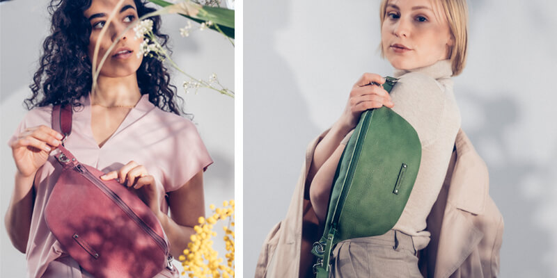 Bauchtasche Leder, Crossbody Bag Leder, Gürteltasche, Wunschleder