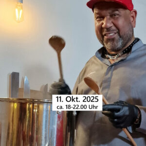 Kulinarik triff Klang - exklusives Kochevent mit David E. Moore & Ellen Hirsch, Kochevent Passau, Wunschleder