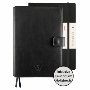 Notizbuch + Lederhülle A5 |Journal mit Ledereinband| Personalisierbare Lederhülle mit Buch |