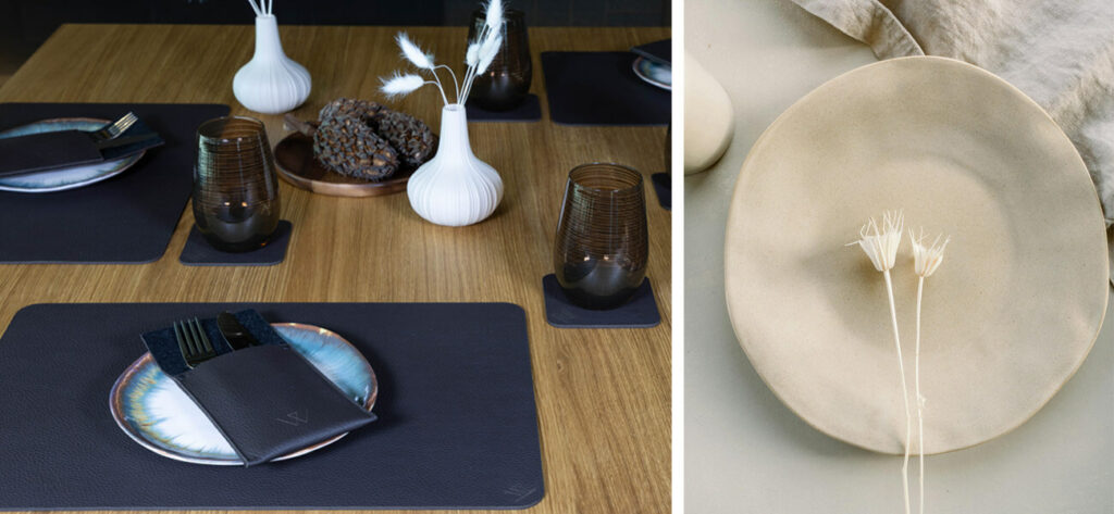 Tischdeko Trends im Natur-Look mit Deko Ideen aus Kastanien, Ästen und nachhaltigen Materialien für ein entspanntes Esszimmer, Wunschleder