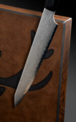 Messerblock Holz Leder |magnetischer Messerblock| Messerhalter magnetisch