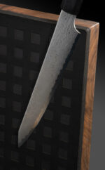 Messerblock Holz Leder |magnetischer Messerblock| Messerhalter magnetisch