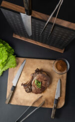 Messerblock Holz Leder |magnetischer Messerblock| Messerhalter magnetisch