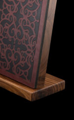 Messerblock Holz Leder |magnetischer Messerblock| Messerhalter magnetisch