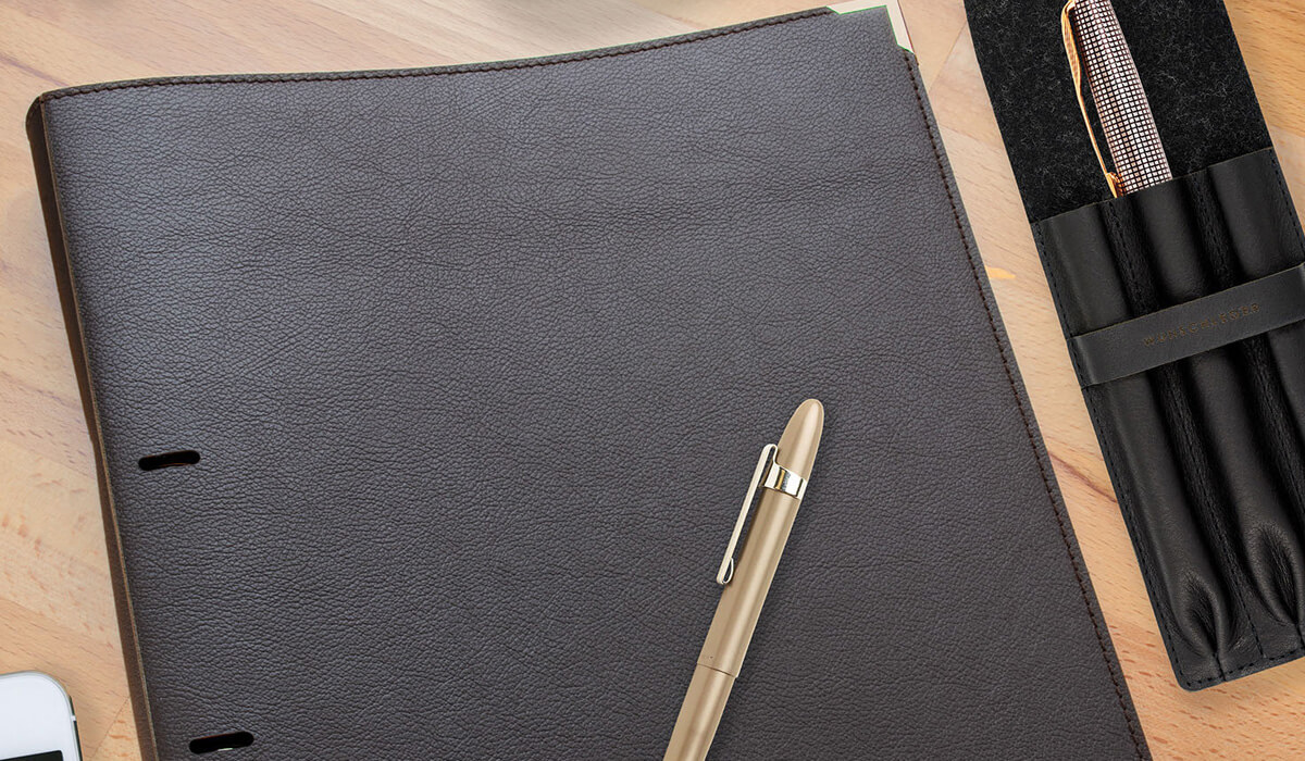 Ringbuch aus strapazierfähigem Rindleder