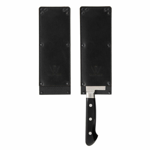 Klingenschutz eckig Leder | Klingenschutz japanisches Messer