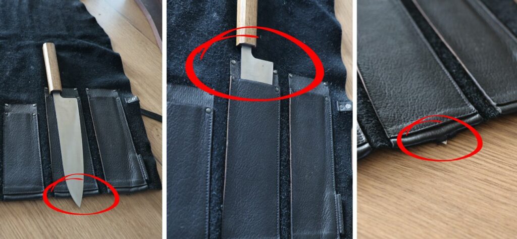 Messertasche Leder, Größen Auswahl, Beratung, Tipps zum Kauf Messertasche, Köchergröße, Wunschleder