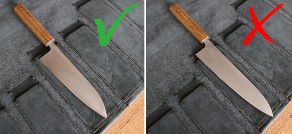 Messertasche Leder, Größen Auswahl, Beratung, Tipps zum Kauf Messertasche, Köchergröße, Wunschleder