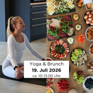 Yoga Brunch Passau, Yoga Event Passau, Frühstücksbuffet Yogastunde Thyrnau, Wunschleder