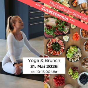 Yoga Brunch Passau, Yoga Event Passau, Frühstücksbuffet Yogastunde Thyrnau, Wunschleder